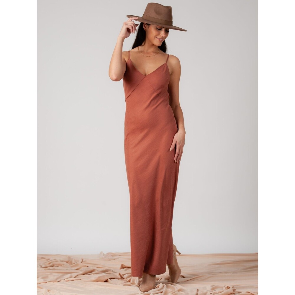 Lucca Couture JENN SEAM DETAILED SLIP DRESS-PALE GERANIUM